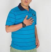 Mens Jack Wolfskin CAS 5008491 Dark Turqoise Casual Short Sleeve Polo Shirt